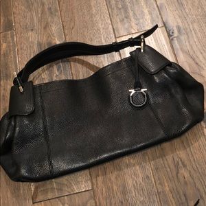 FERRAGAMO black leather bag